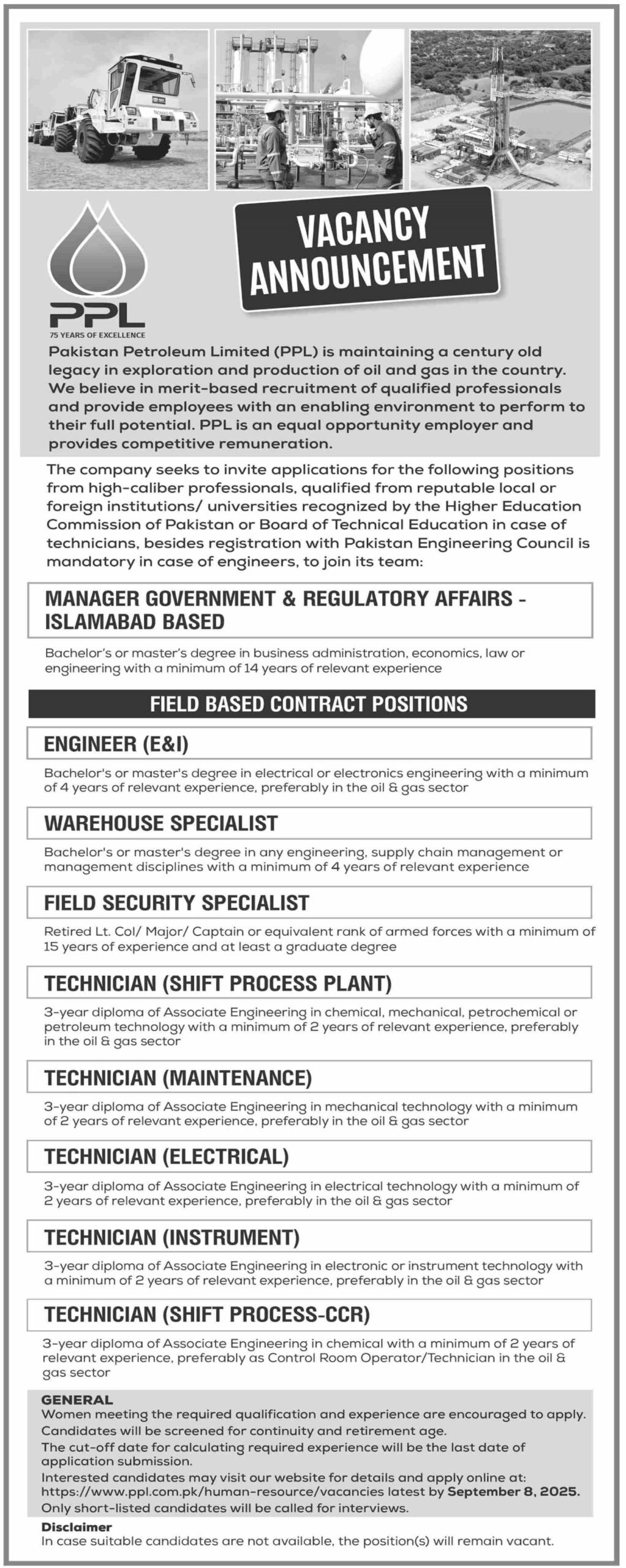 Build a Legacy: Career Opportunities with Pakistan Petroleum Limited (PPL)
