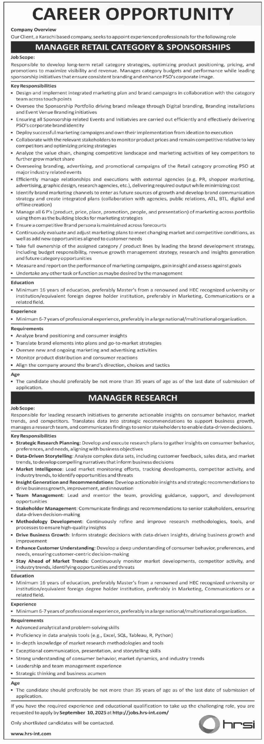 Career Opportunities at a Leading Karachi-Based Company – Apply Now