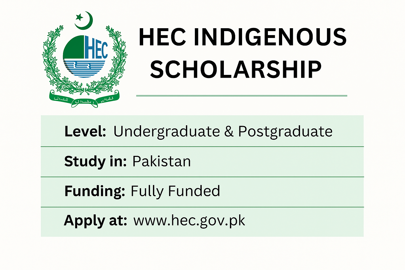 HEC Indigenous Scholarship Program