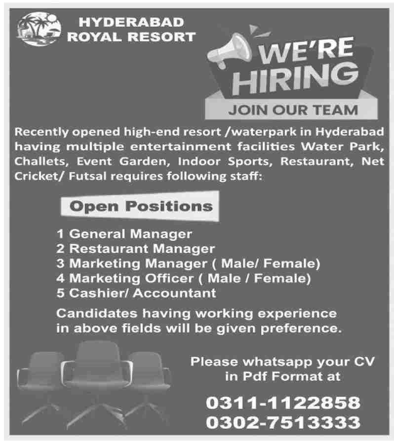 Join Our Team at Royal Resort Hyderabad: Exciting Career Opportunities in Hospitality