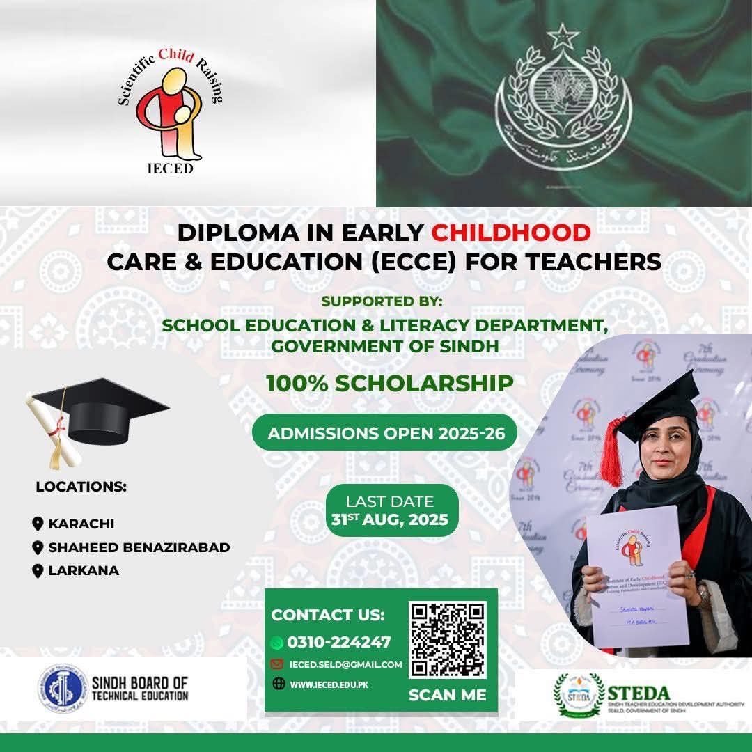 100% Scholarships! Institute of Early Childhood Education & Development (IECED)