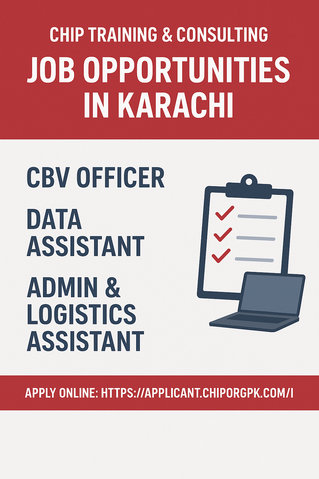 Job Opportunities in Karachi. CHIP Training & Consulting Pvt. Ltd