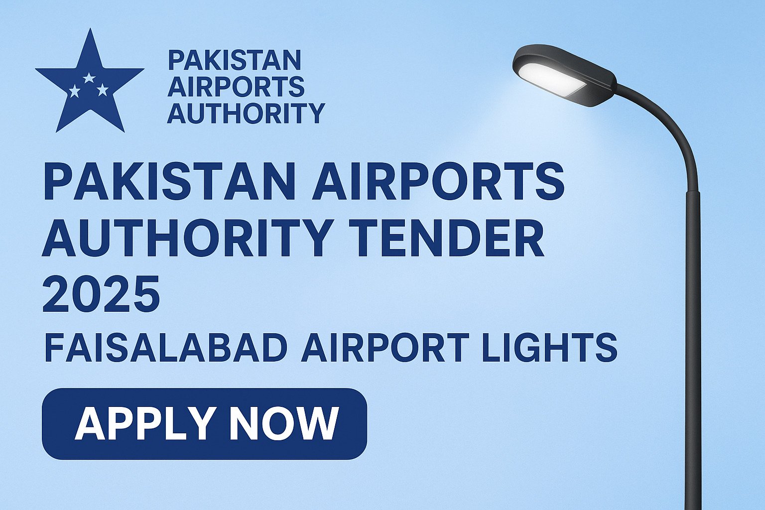 Pakistan Airports Authority Tender 2025 – Faisalabad Airport Tender | Apply Now