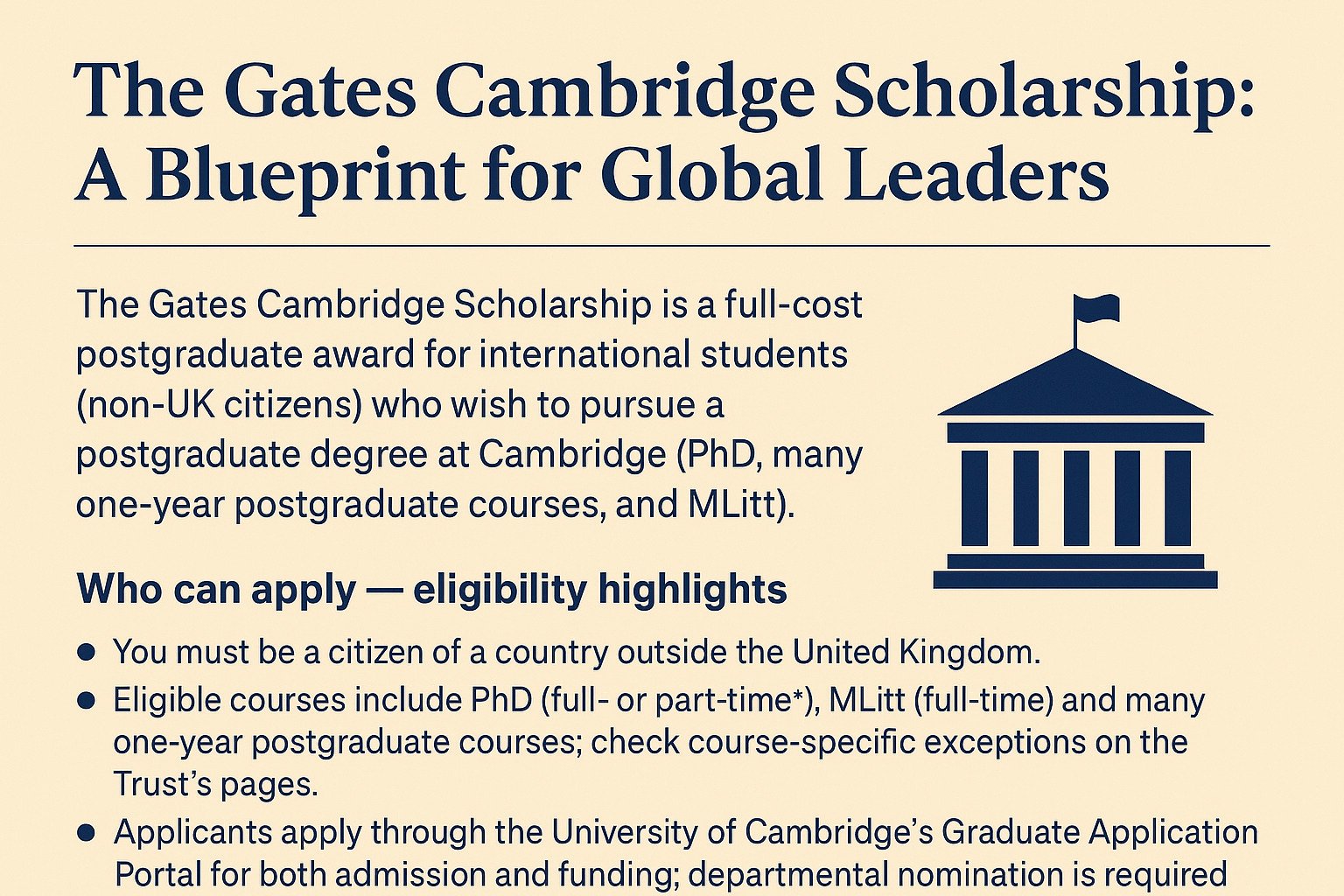 The Gates Cambridge Scholarship: A Blueprint for Global Leaders